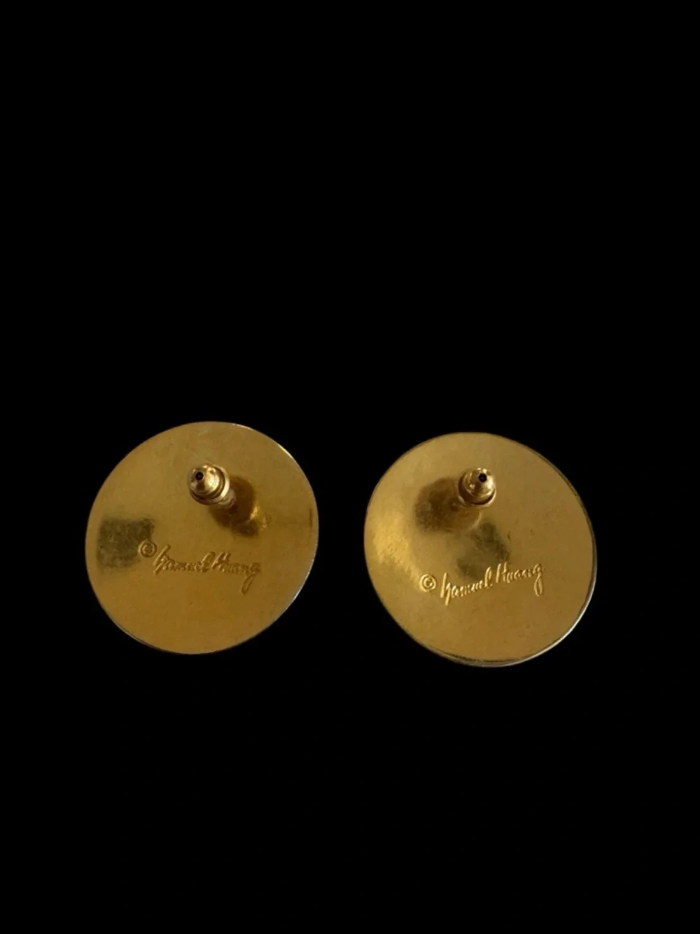 VTG 1980s‎ Samuel Huang Cloisonne Enamel Earrings